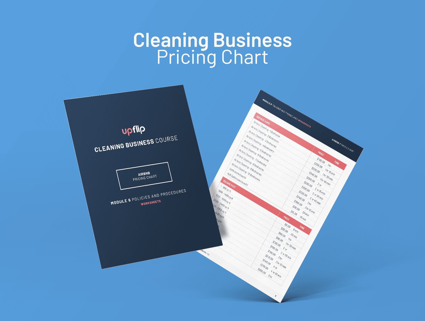Cleaning business pricing chart