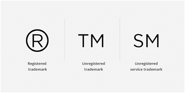 Trademark symbols using letters and initials