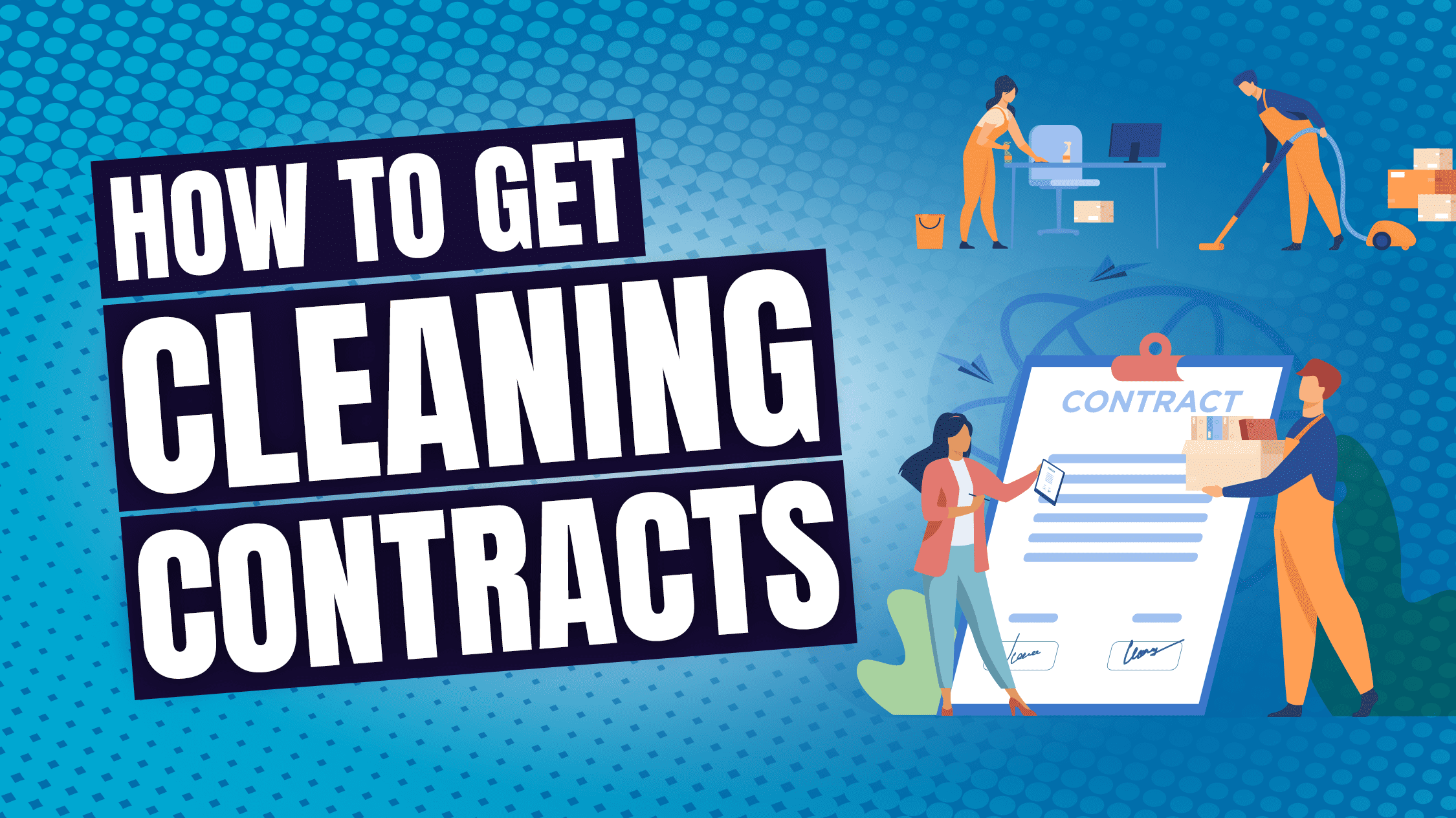 Getting cleaning contract text cover photo