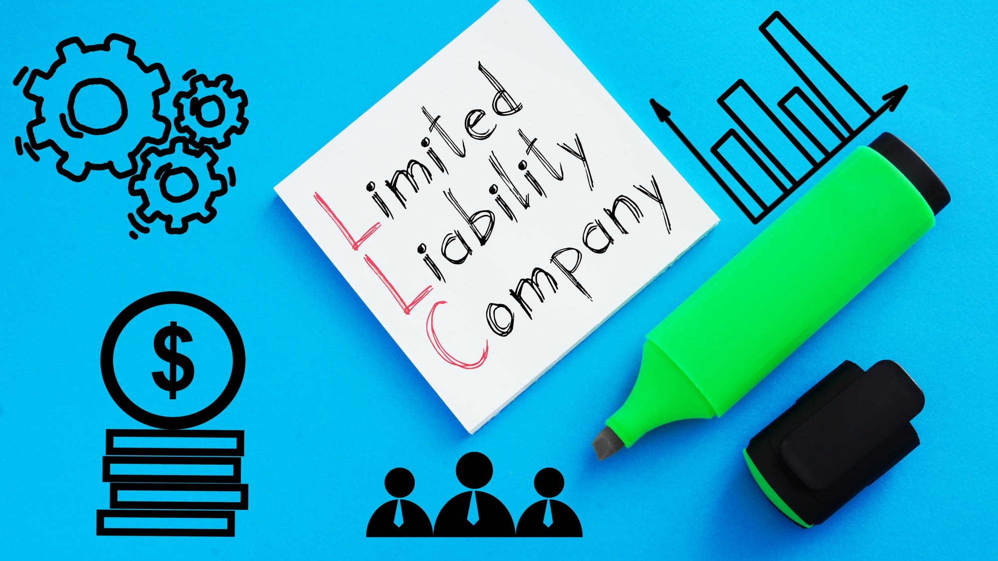 Limited liability company writing on paper