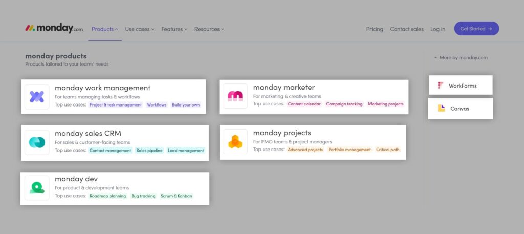 Monday.com product screenshot