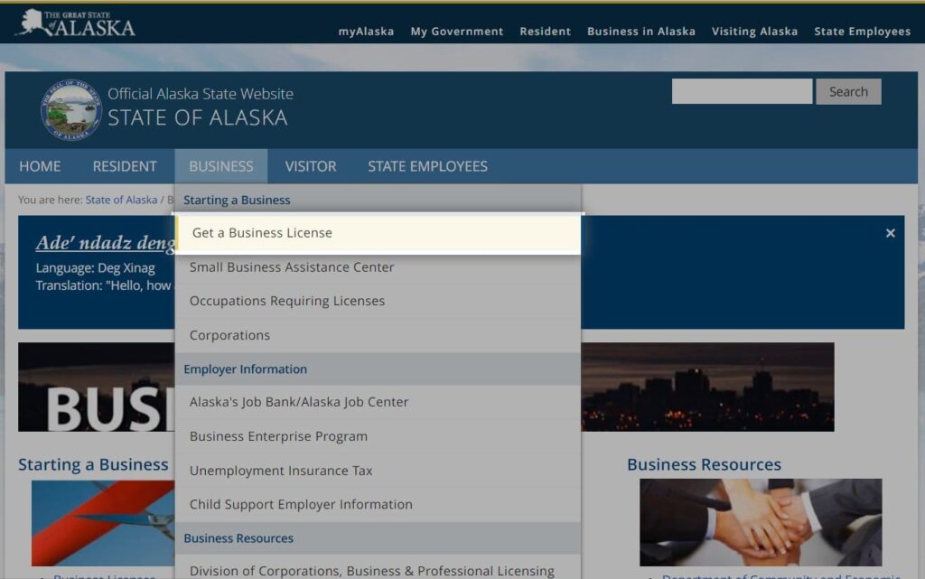 Screenshot of The Great State of Alaska