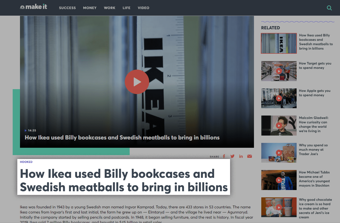 Merchandising: Everything You Need to Know! 12 Screenshot of CNBC case study website