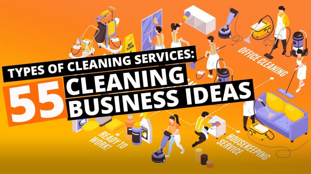 55 types of cleaning services