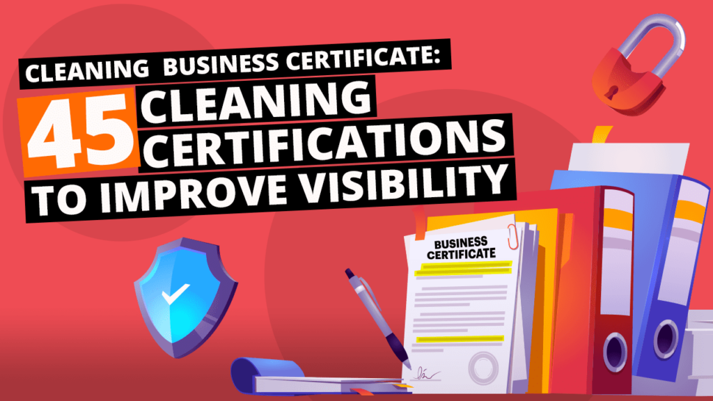 Cleaning business certificate