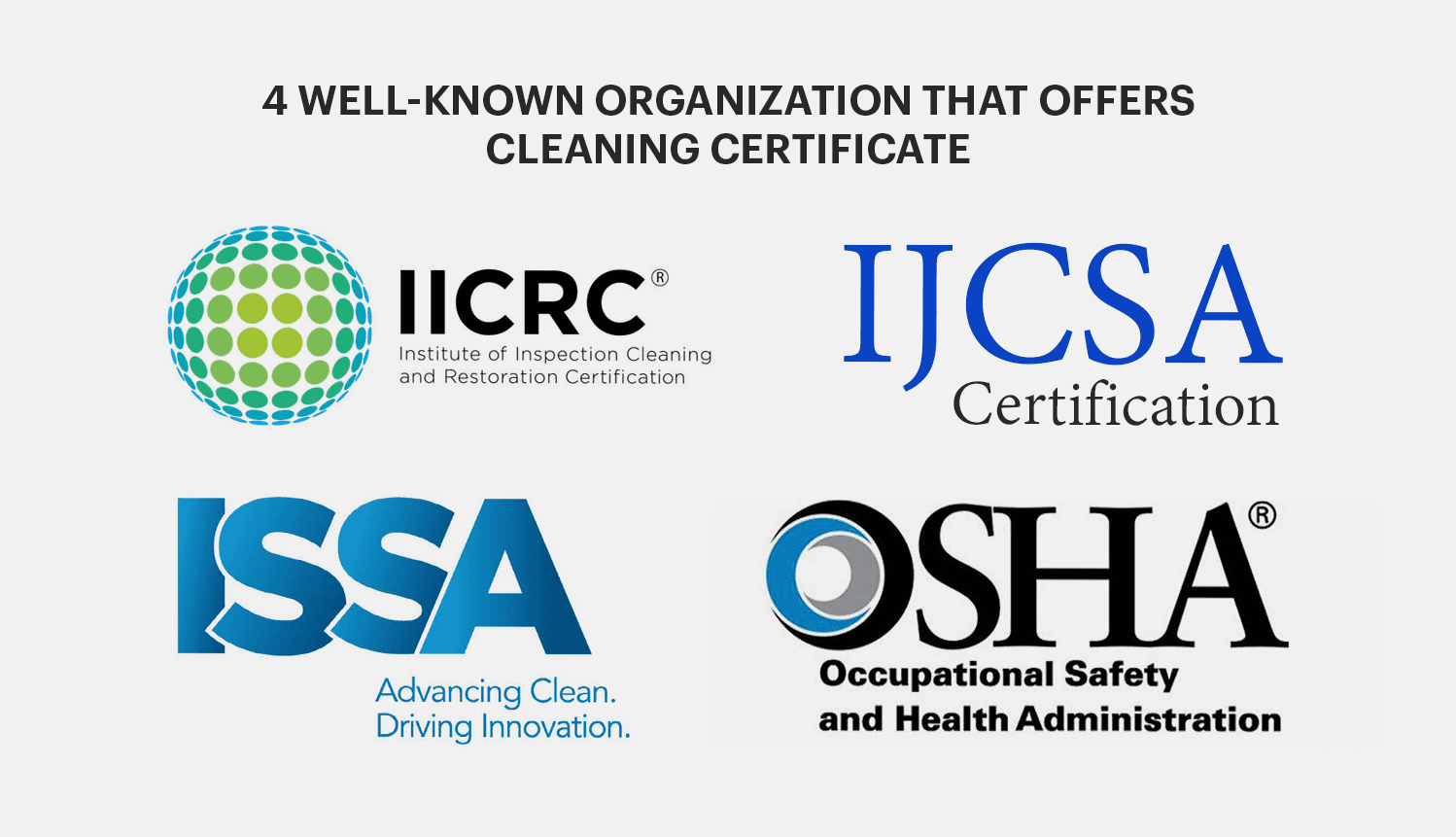 Organization offer certification for cleaning business