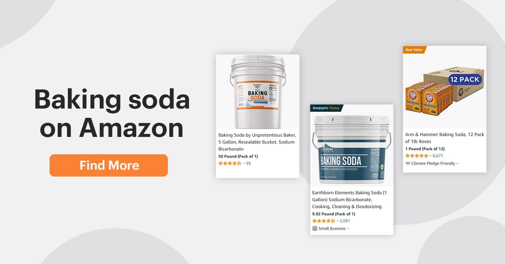 Screenshot of baking soda from Amazon website