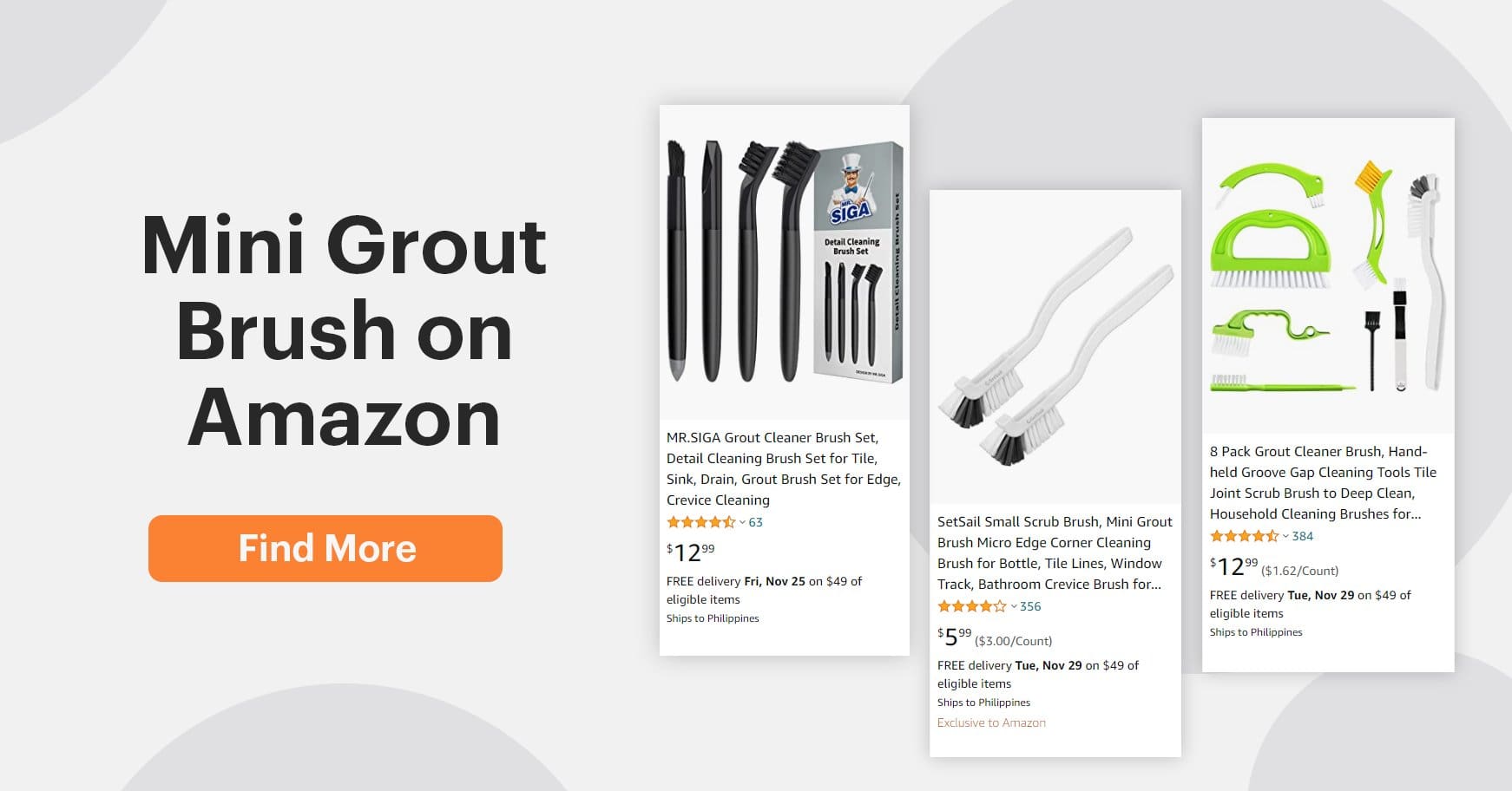 Screenshot of mini grout brush from Amazon website