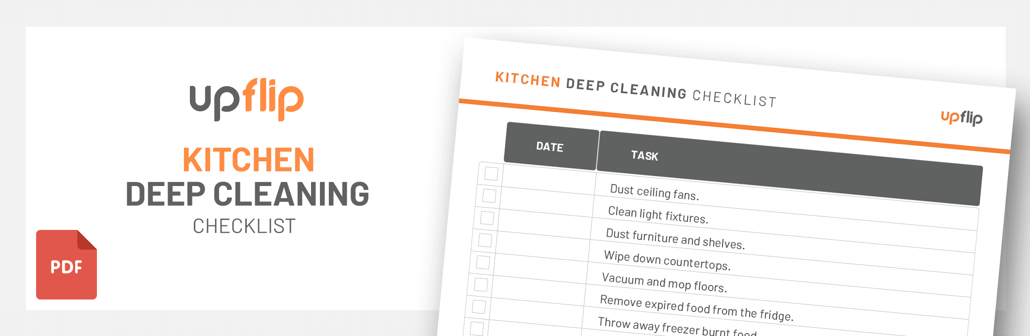 Deep cleaning kitchen checklist