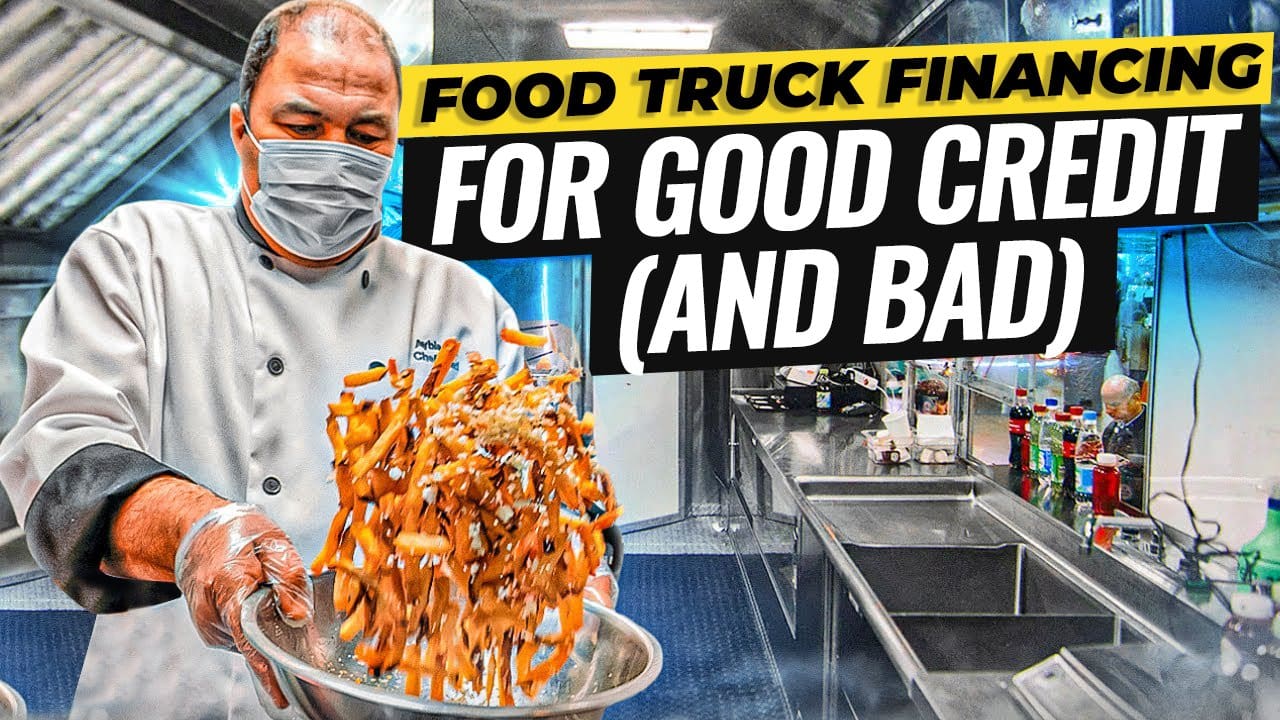 Chef cooking inside a food truck