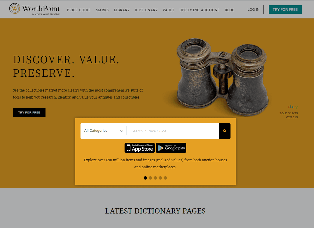 How to Sell on eBay: Learn From $360K/Year Seller 20 Screenshot of worthpoint website
