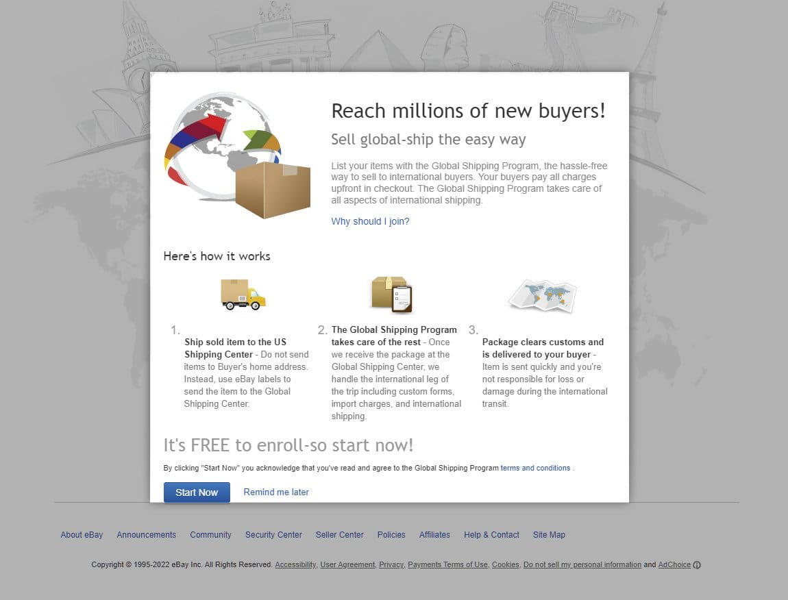 Screenshot of shipping and tracking from eBay website