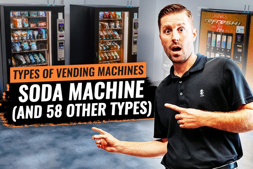 Man in front of vending machine