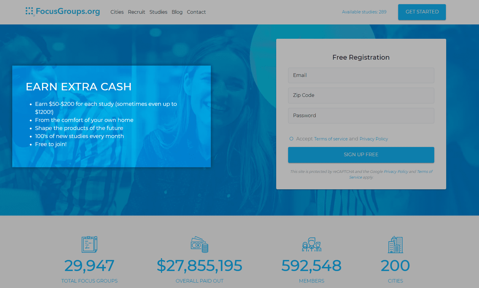 47 Best Side Hustle Ideas (for 2025) 21 Screenshot of focusgroup.org website