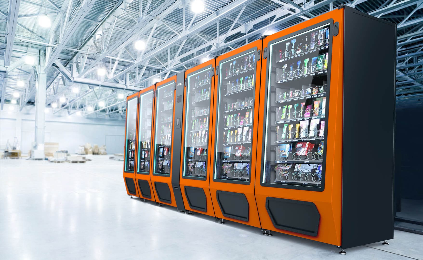 Vending machine inside the warehouse