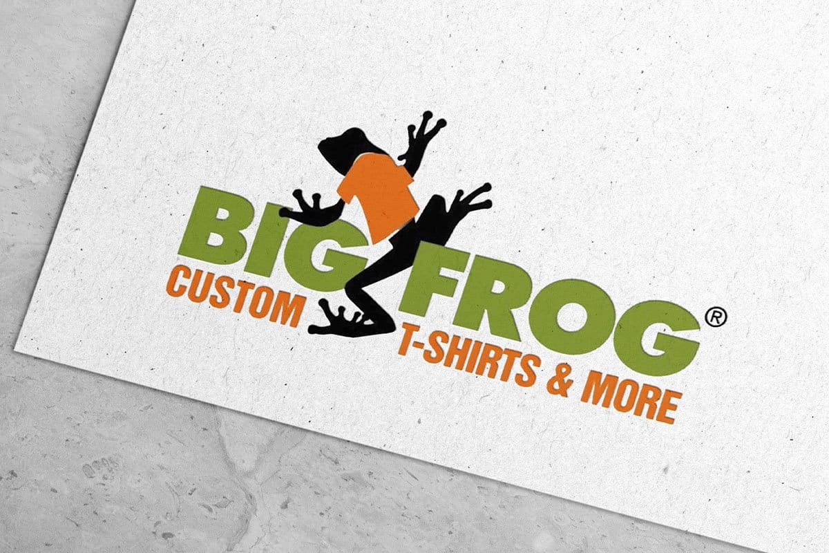 branding logo design of big frog
