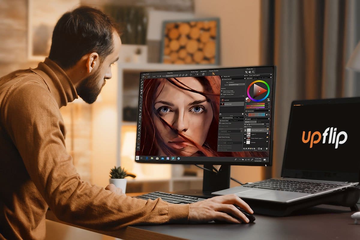 graphic designer working on a computer