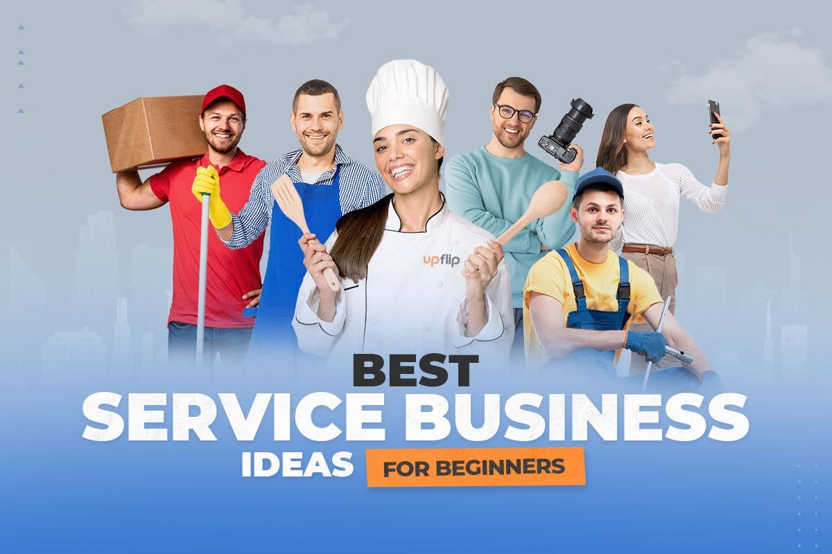 a group of service professionals with a light blue background