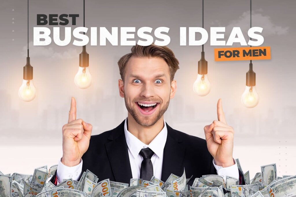 businessman pointing to light bulb ideas