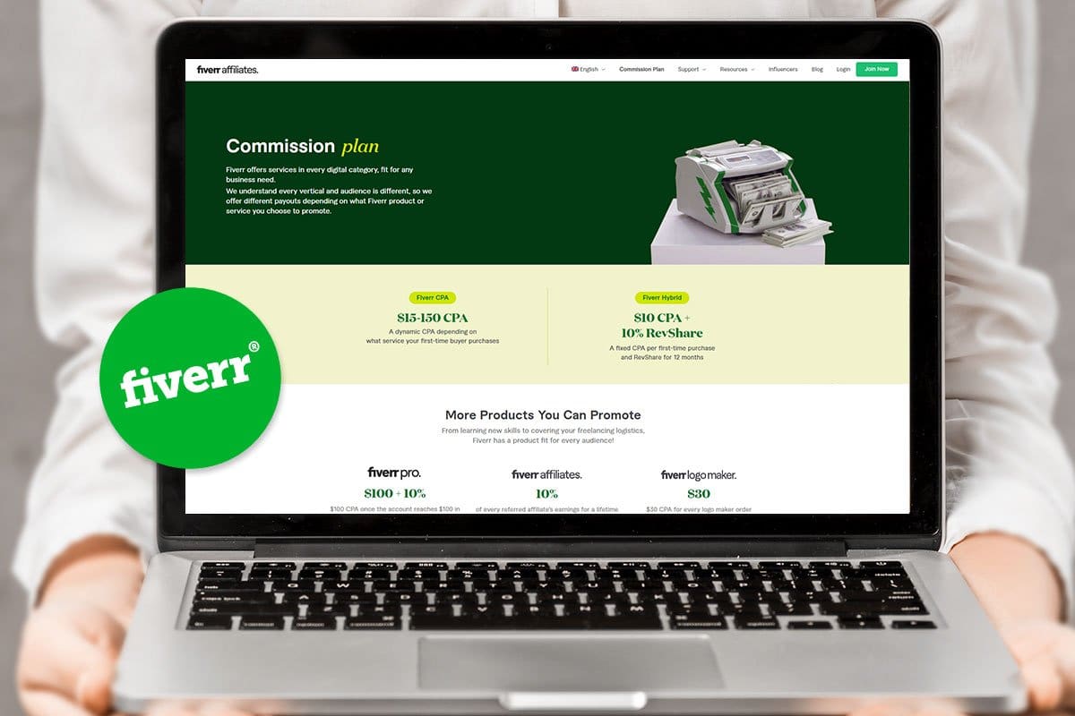 Fiverr freelancer platform’s affiliate marketing career webpage