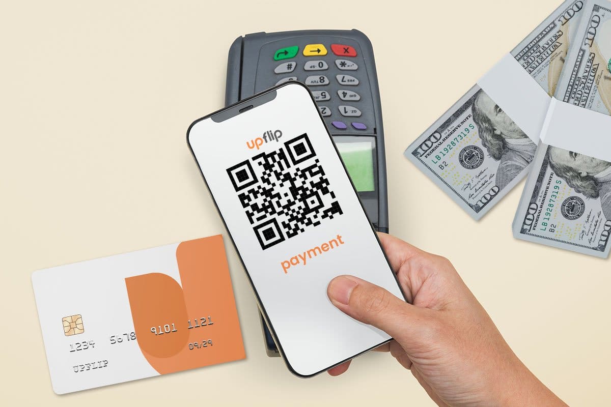 Remote business payment options including cash, credit card, QR code, and POS machine