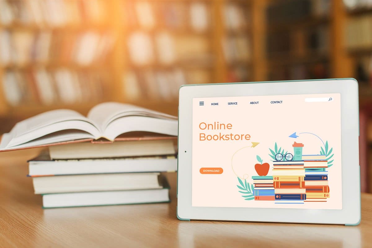 23 eCommerce Business Ideas You Can Start Today 13 Best ideas for eCommerce business booksellers include custom ebooks, curated book lists, and even journals, all shown on a table in a bookstore