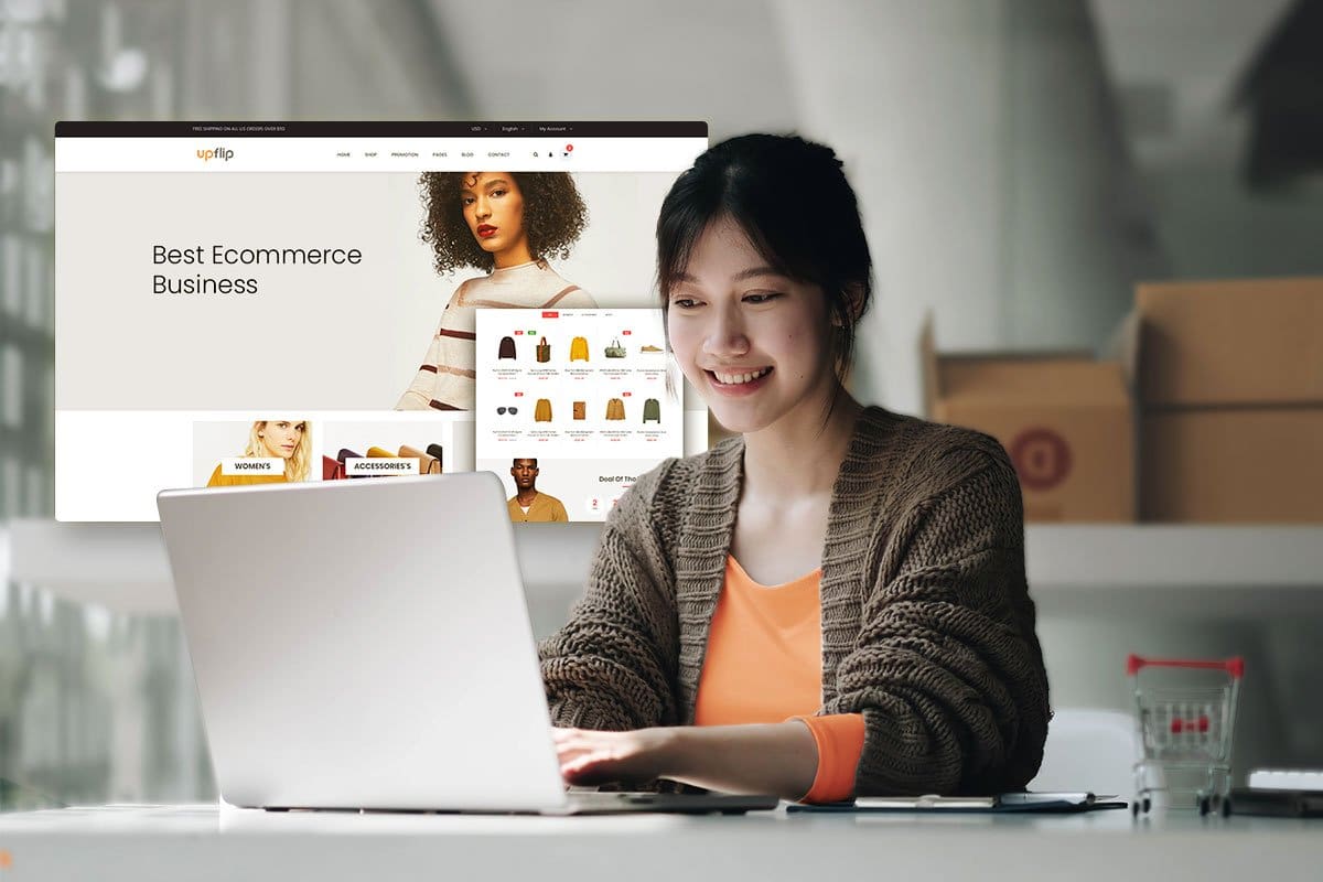 23 eCommerce Business Ideas You Can Start Today 1 Young woman researching different eCommerce business models on her laptop