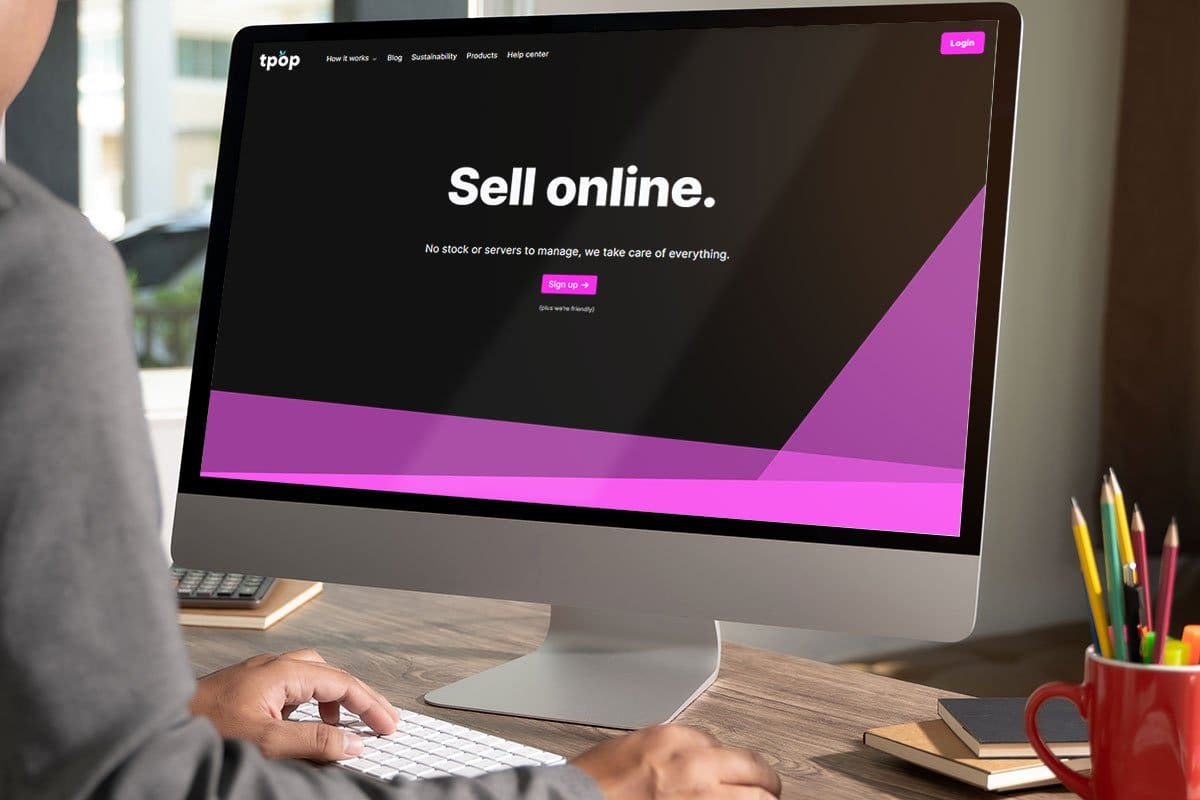 The 11 Best Print-on-Demand Companies of 2025 4 TPop homepage on a desktop computer