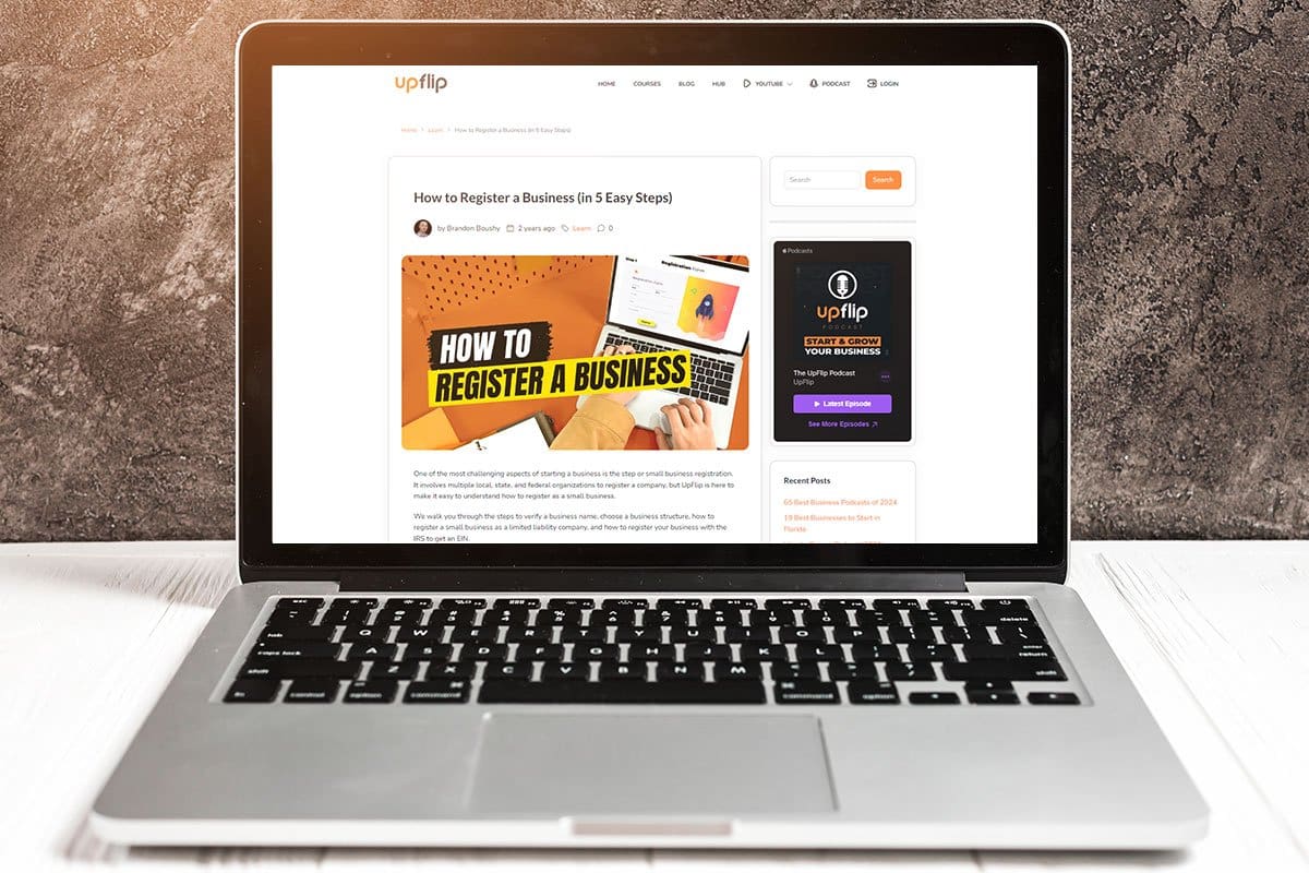 610 Candy Company Name Ideas 6 UpFlip’s how to register a business blog on a laptop