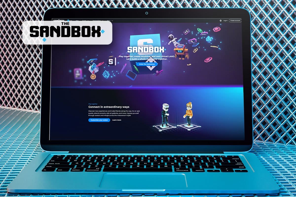 Digital Real Estate for Beginners (2025) 9 The Sandbox website on a laptop