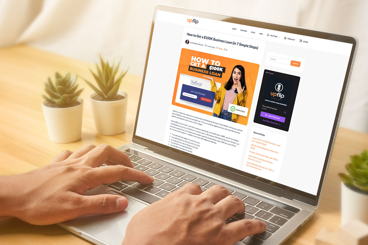 100K business loan article