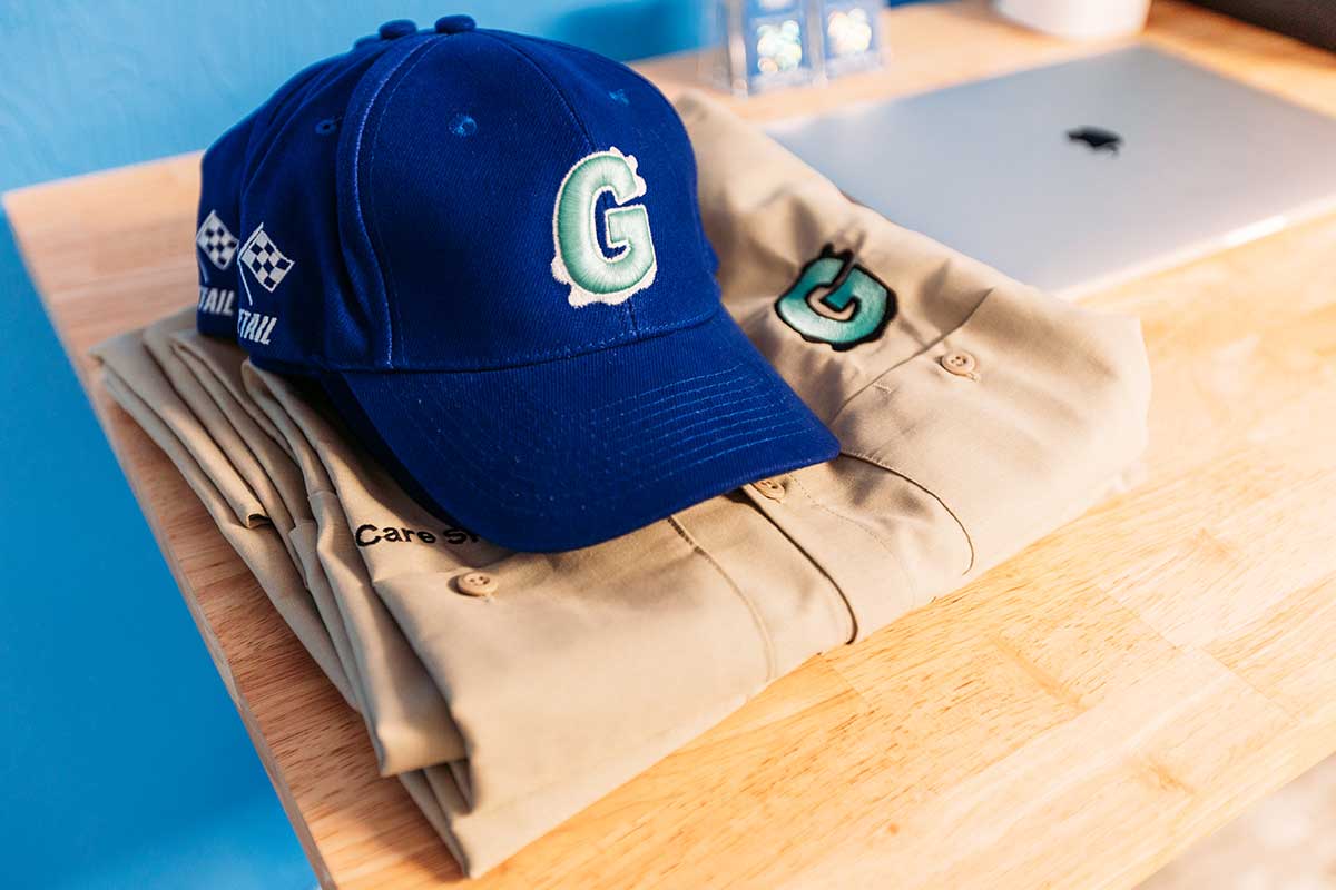 Cap and detailing uniform on the table