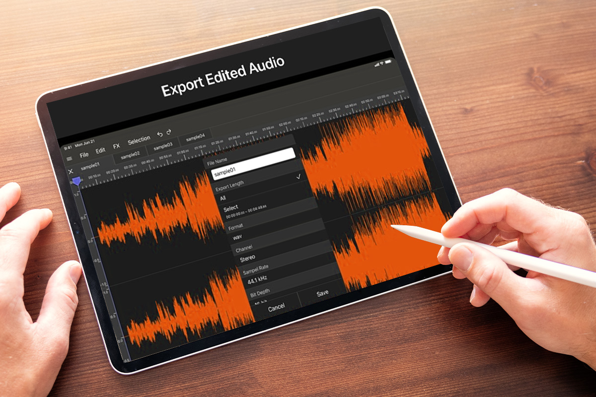 How to Start a Podcast: The Ultimate Guide (2025) 17 man editing an audio on a tablet