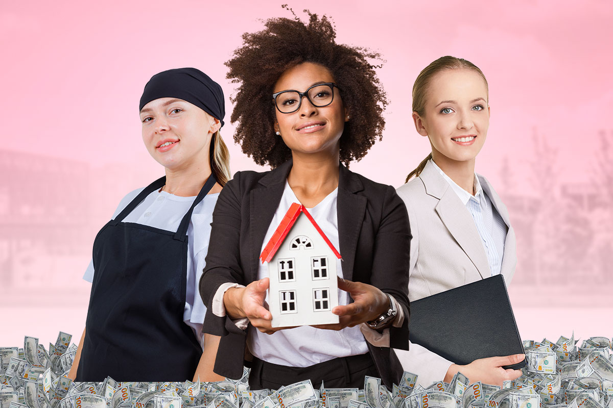 27 Best Business Ideas For Women in 2025 1 Women in business attire with piles of cash