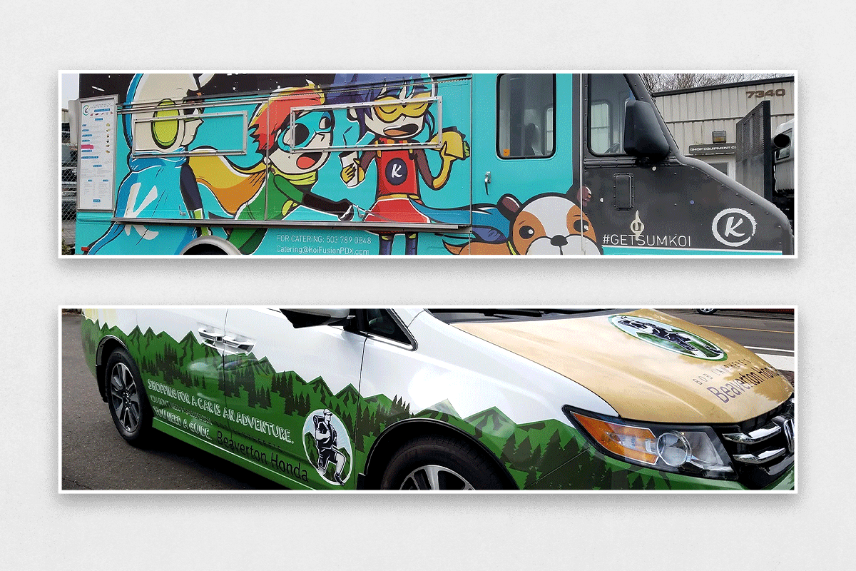 vehicles with beautiful decals