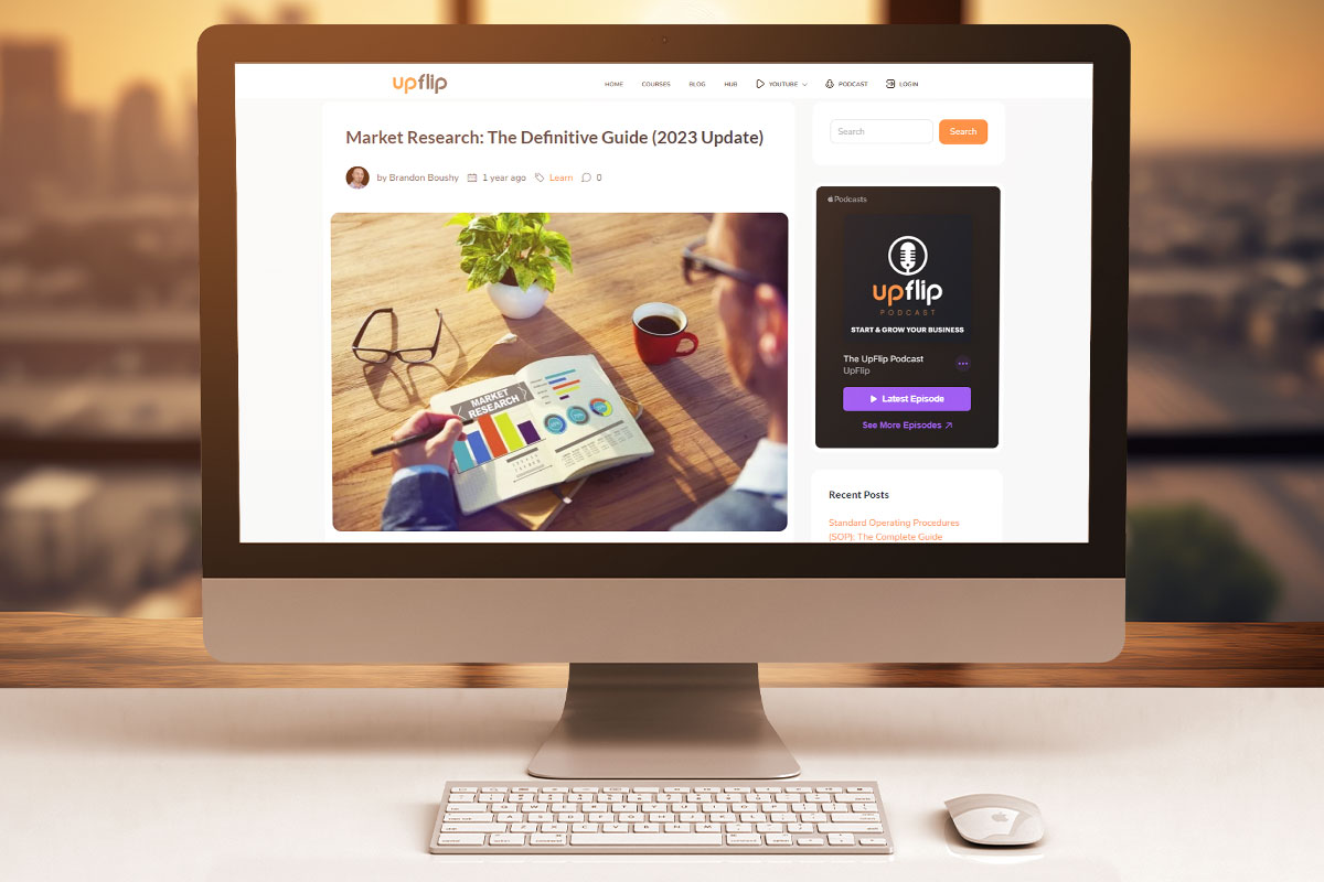 UpFlip website market research article