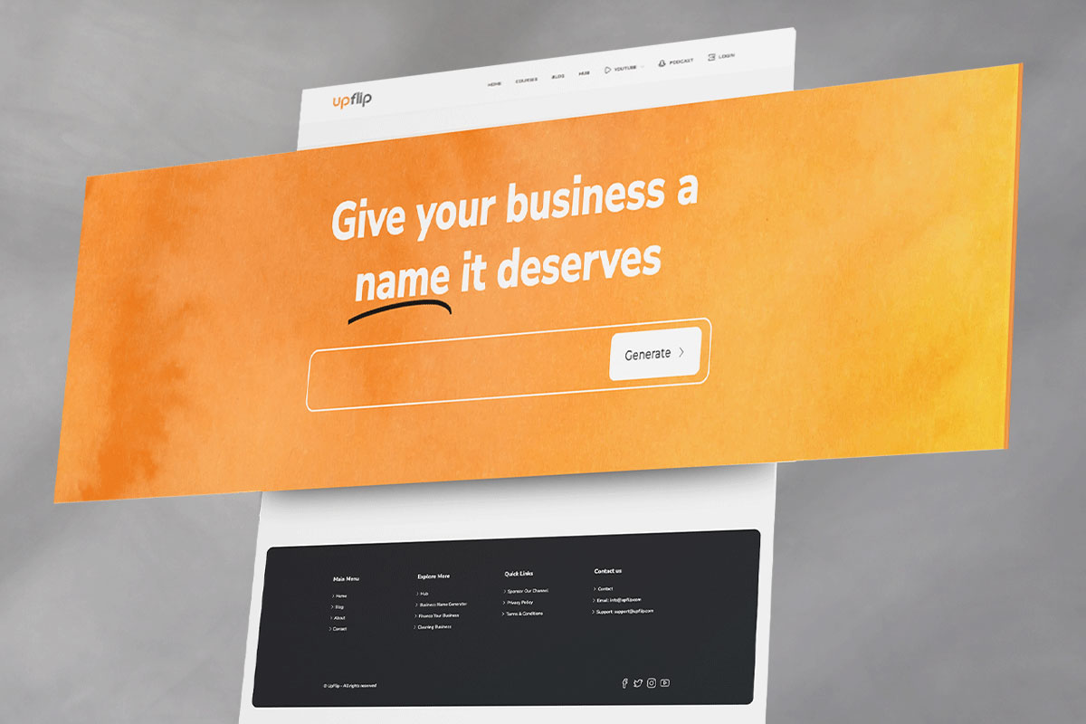 screenshot-of-business-name-generator-from-upflip-website