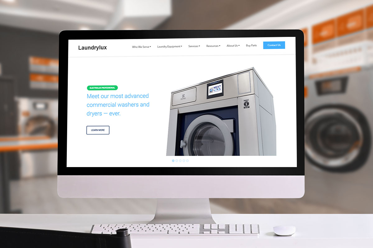 Best Laundromat Franchises of 2025 7 Computer screen showing the Laundrylux website