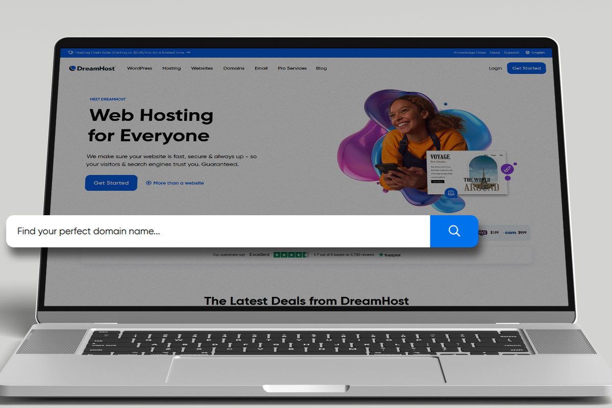 DreamHost domain name site