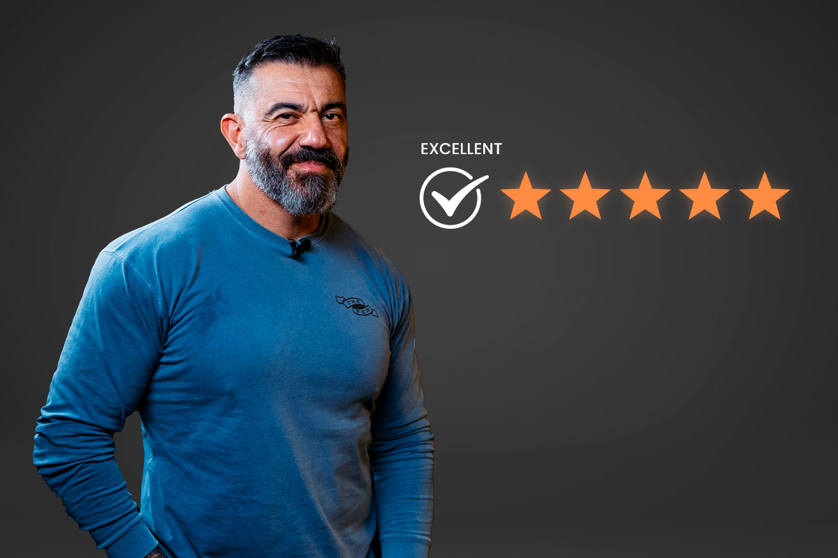 How to Open a Gym: Your Step-by-Step Guide (2025) 12 Bedros Keuilian standing next to five stars and a check mark that says excellent.