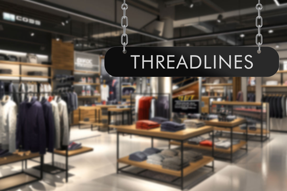 590 Clothing Brand Names 9 Interior view of a modern clothing store with a sign that says Threadlines.