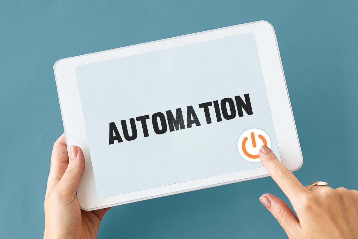 YouTube Automation 101 4 A person touching the start button on a tablet that says automation.